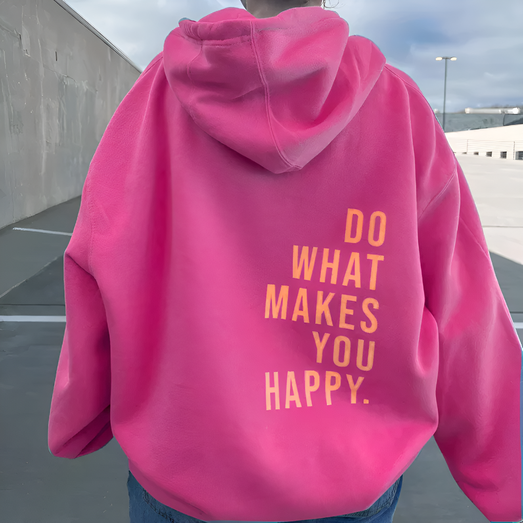 Unisex Happy-tröja med huva