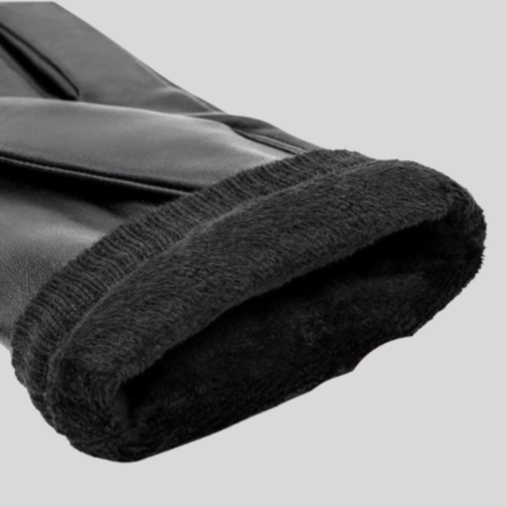 Smarte læder vinterhandsker