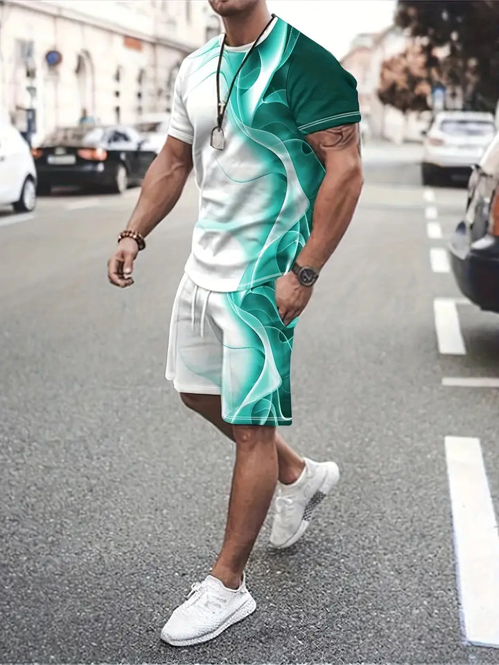 Trendig T-shirt och shorts med dragsko