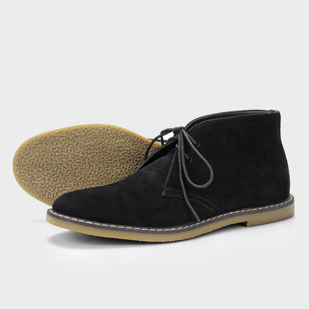 Klassiska desert boots för herr i vintagestil