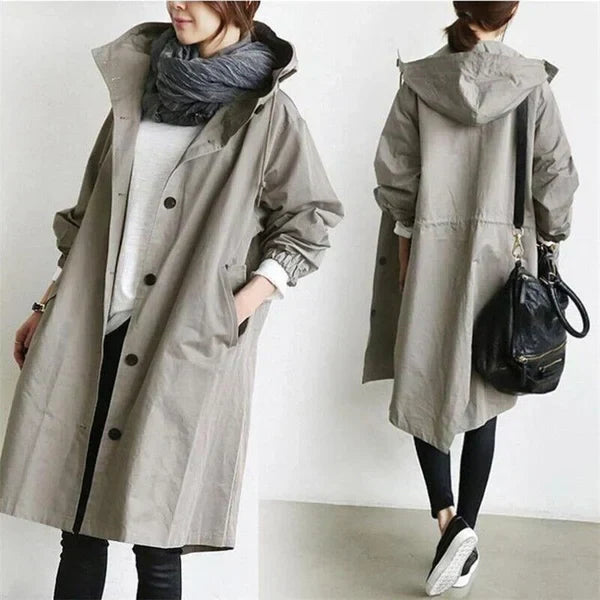 Maris Vandtæt Oversized Halvlængde Trenchcoat