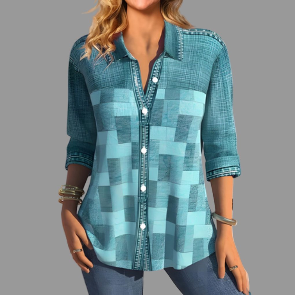 Bluse med knapper for kvinner