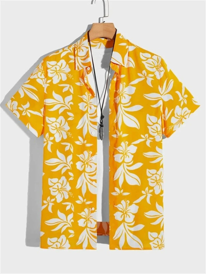Tropisk 3D-blommig Hawaii-skjorta – Stil och Komfort i Ett