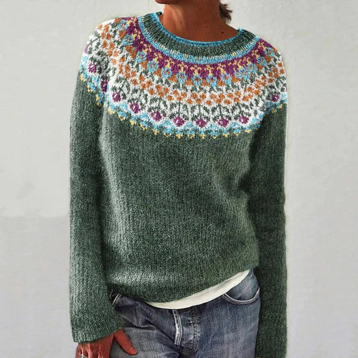 Blomstret genser for kvinner