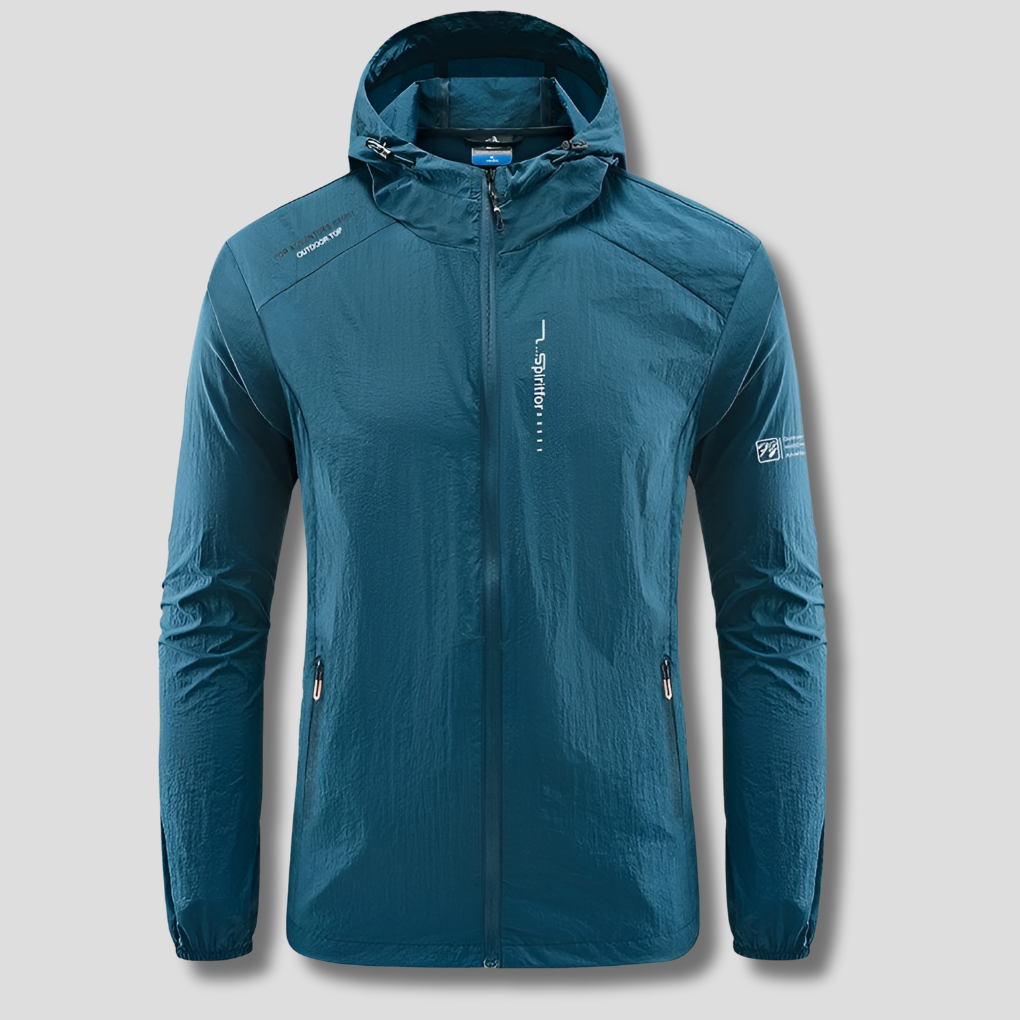 Ultaralätt vind- och solskyddande sommarjacka med huva för män