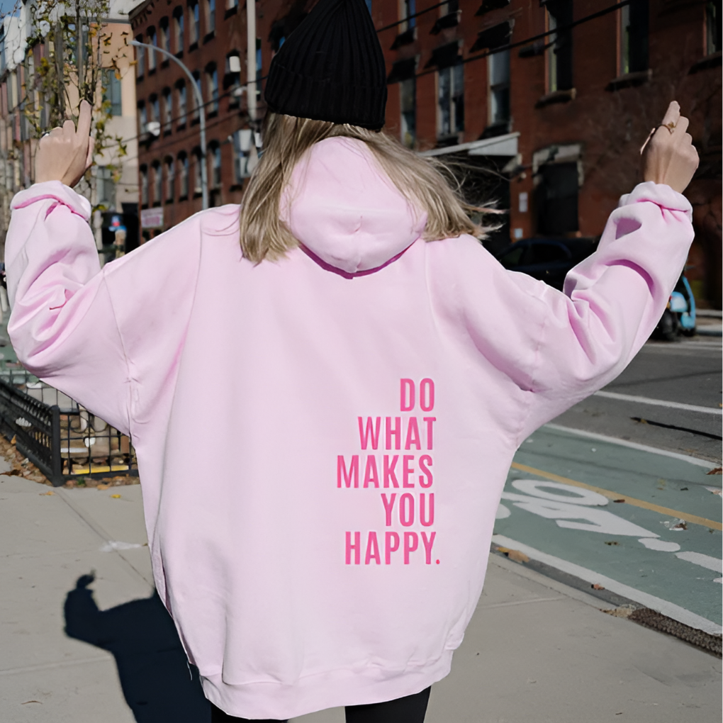 Unisex Happy-tröja med huva
