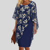 Elegant blomstrete chiffongkjole