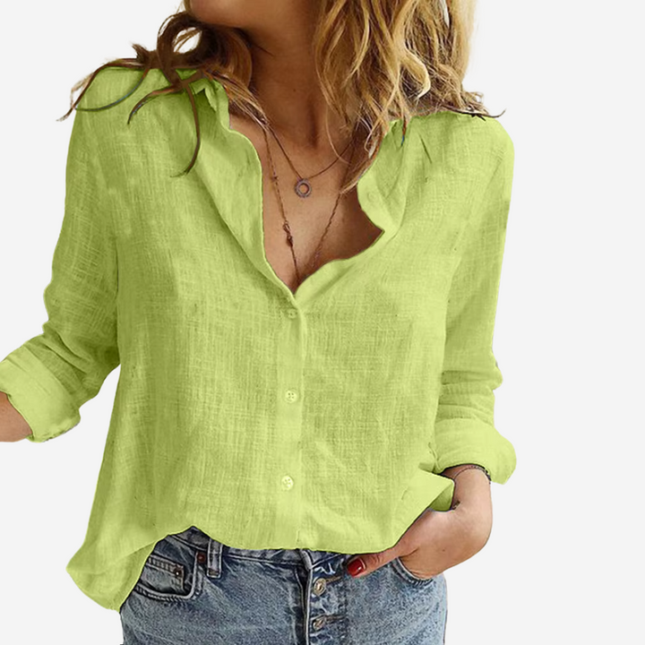 Klassisk lätt sommarvävblus med vintagekänsla