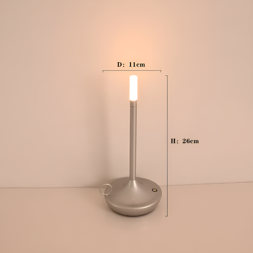 Genopladelig bordlampe med lys