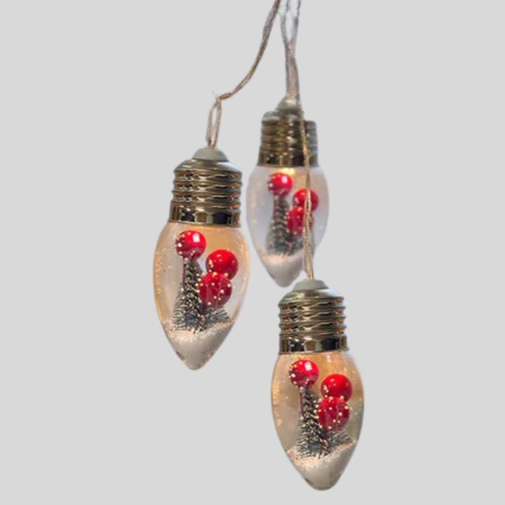 Snöglob-lampslinga med ljusslinga