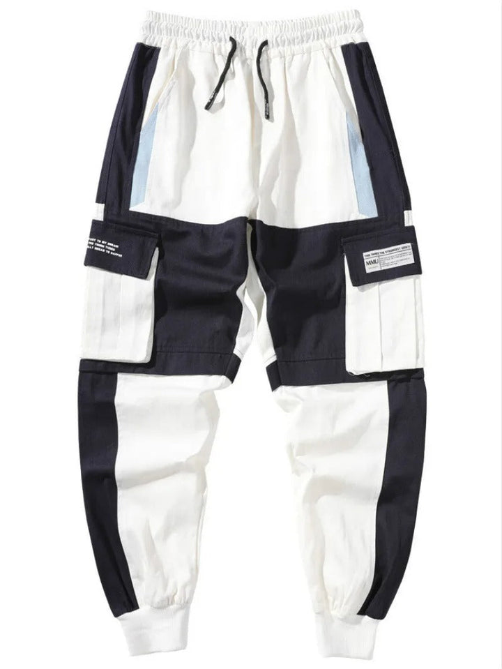 Streetwear haremsbyxor för män med flera fickor