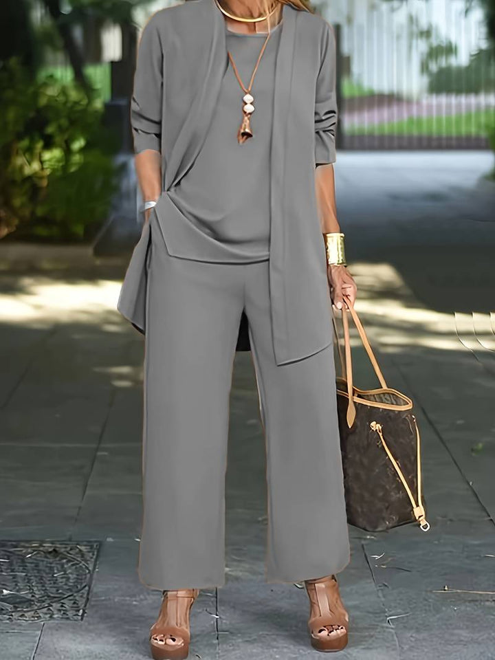 Elegant tredelad byxdress för damer