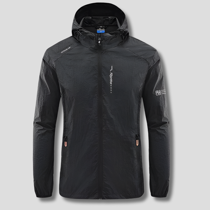 Ultaralätt vind- och solskyddande sommarjacka med huva för män