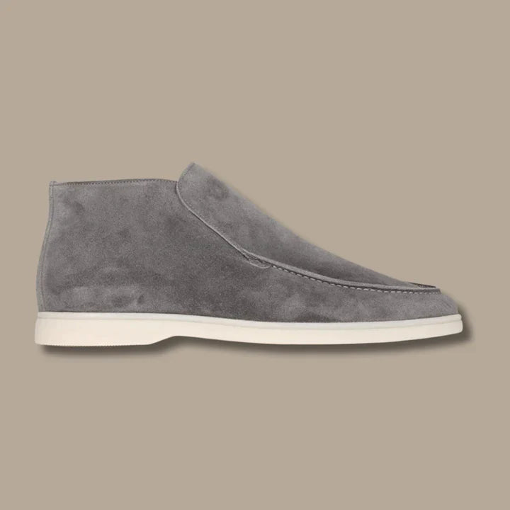 Herrloafers i børstet stof