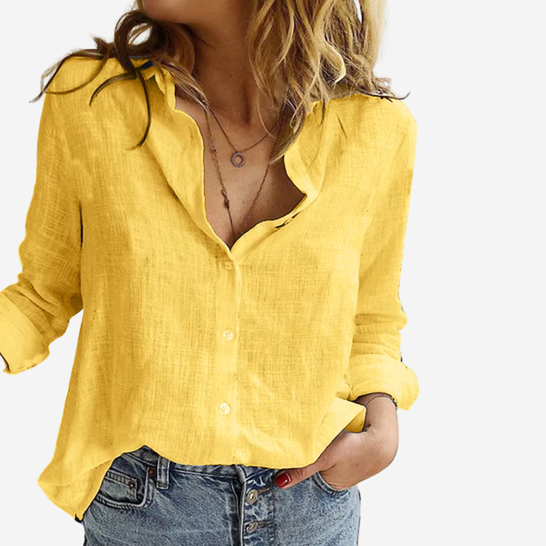 Klassisk lätt sommarvävblus med vintagekänsla