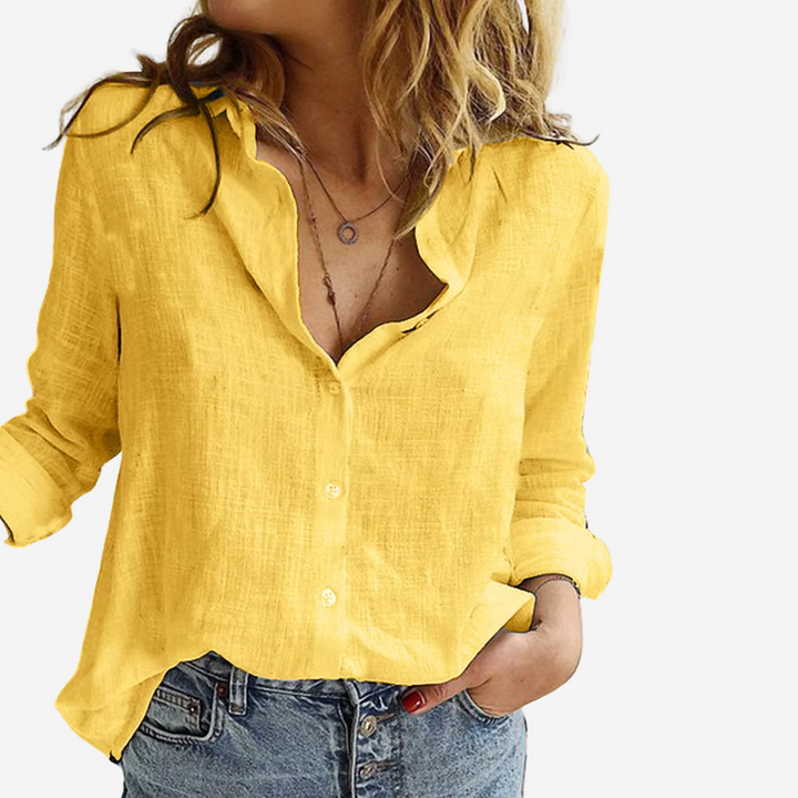 Klassisk lätt sommarvävblus med vintagekänsla