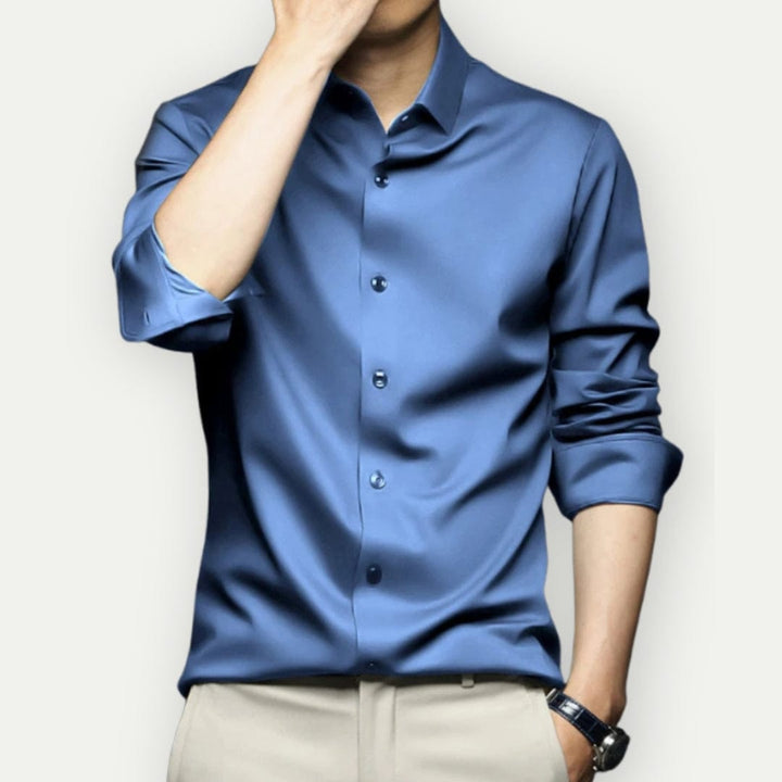 Stryge- og krølfri herreskjorte i moderne slim fit