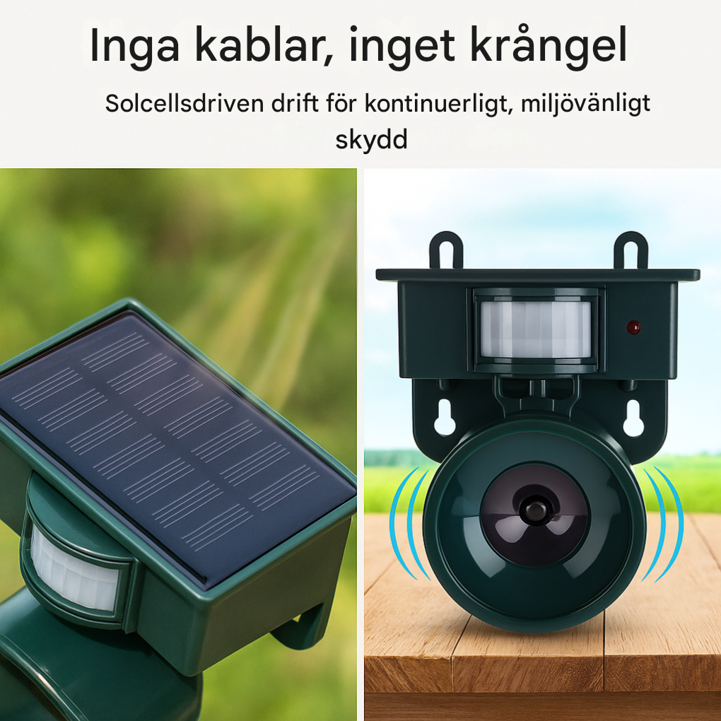Premium rörelsesensor för att skrämma bort fåglar