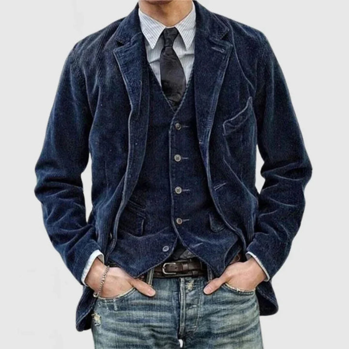 Snygg vintageblazer och västset