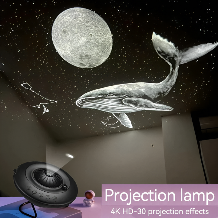 Galaxiprojektor med planetariumseffekter