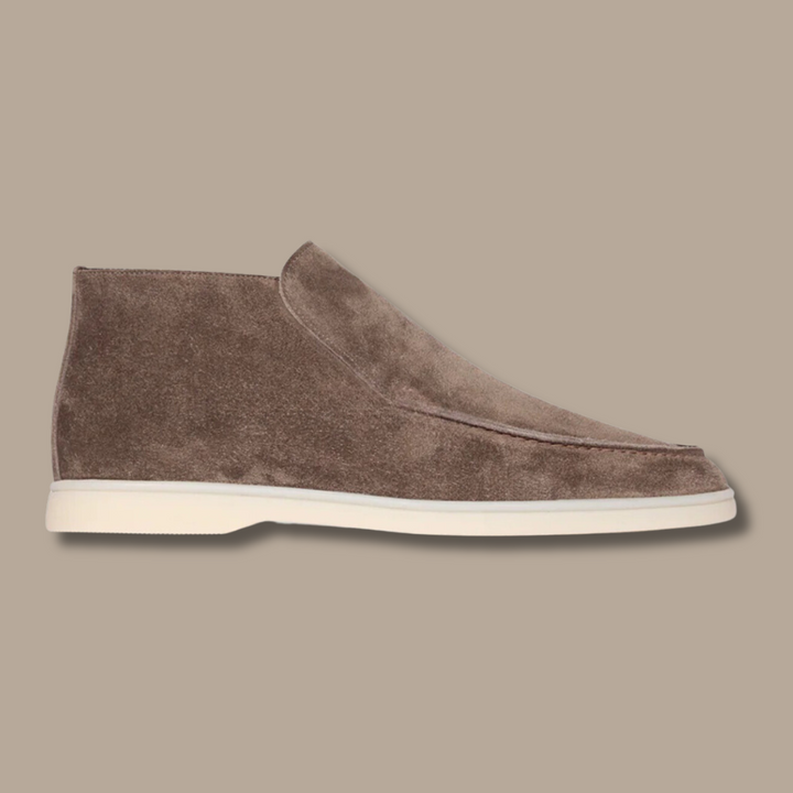 Herrloafers i børstet stof