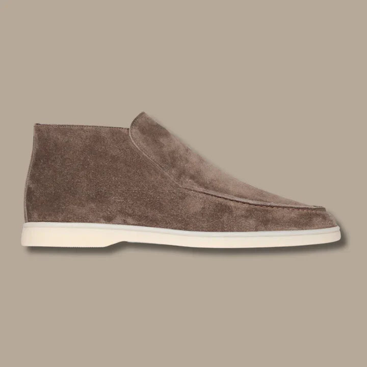 Herrloafers i børstet stof
