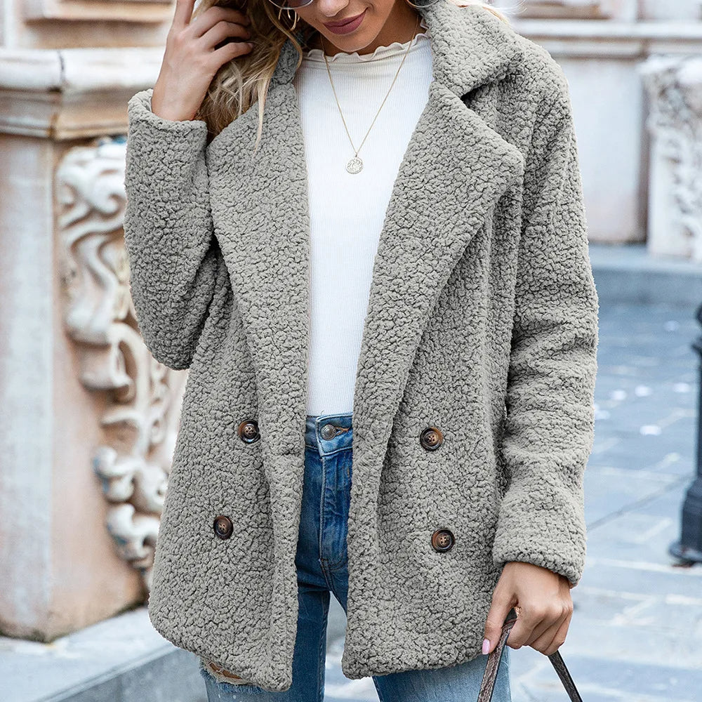 Mid Length Coat with Double