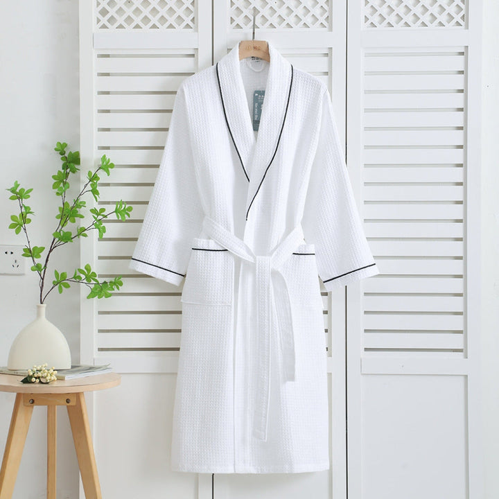 Lätt kimono i 100 % mjukt tyg i våffelmönster