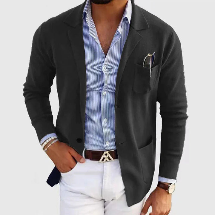 Stilren herrblazer med avslappnade lockfickor (Pre-Sale)