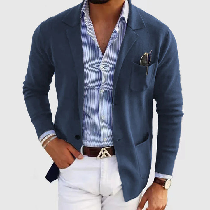 Stilren herrblazer med avslappnade lockfickor (Pre-Sale)