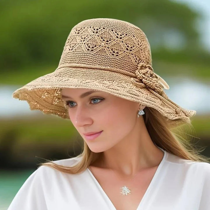 Elegant solhatt i spets för kvinnor