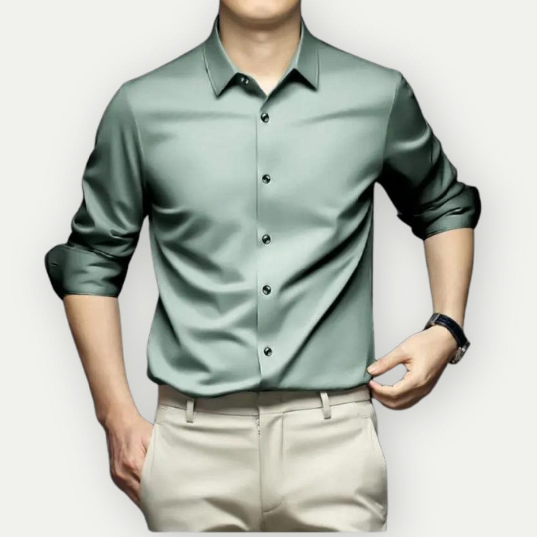 Stryge- og krølfri herreskjorte i moderne slim fit