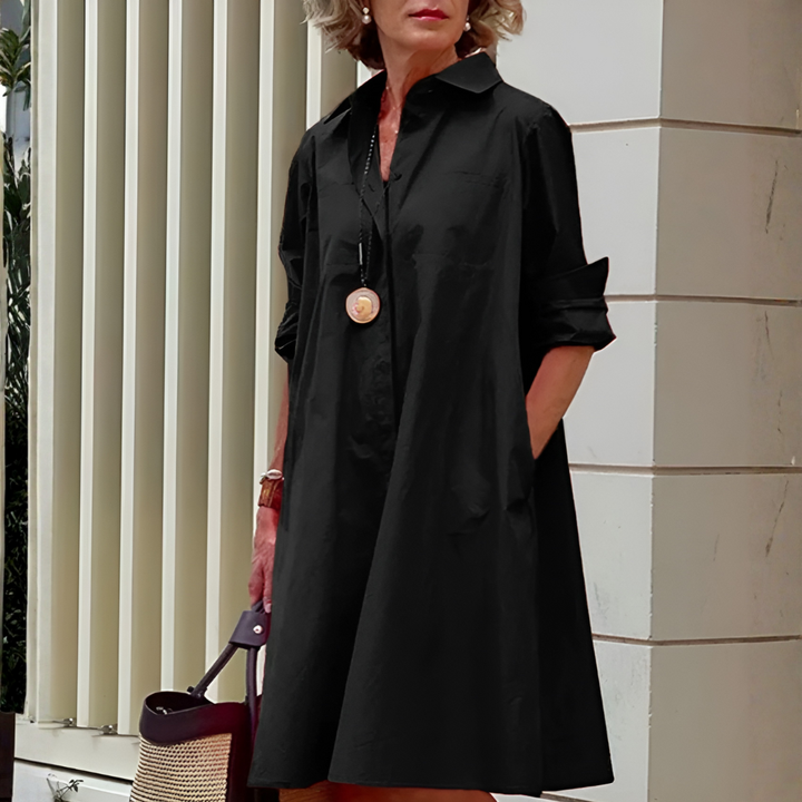 Snygg pikéklänning för kvinnor