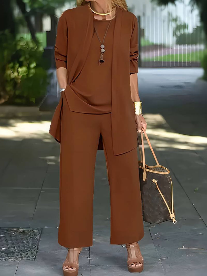 Elegant tredelad byxdress för damer