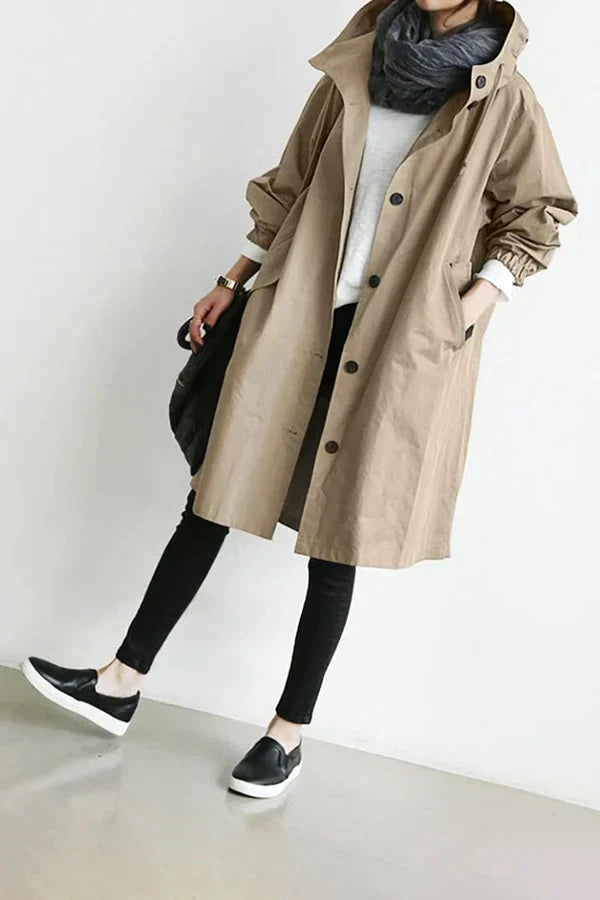 Maris Vandtæt Oversized Halvlængde Trenchcoat