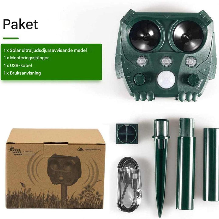 Ultraljudsavskräckare för katter, hundar, rävar och råttor