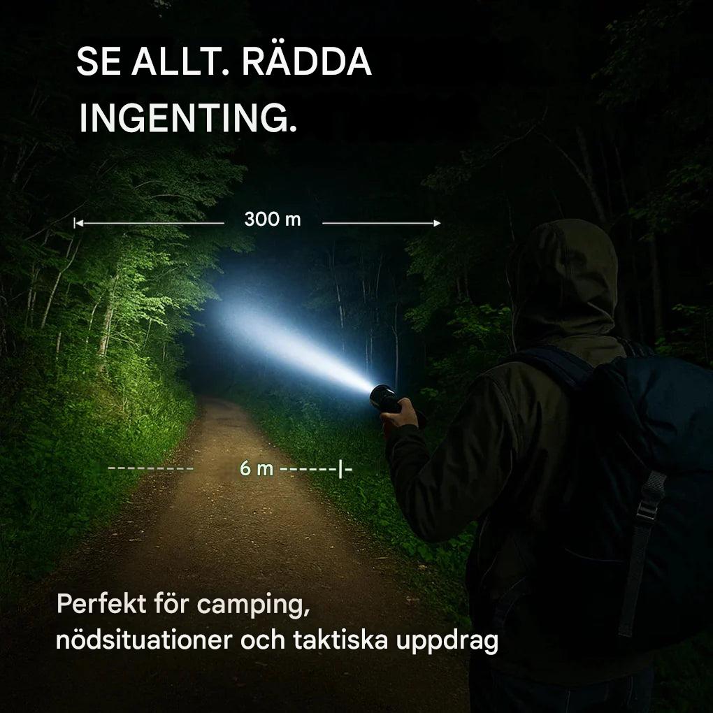 100 000 lumen taktisk ficklampa