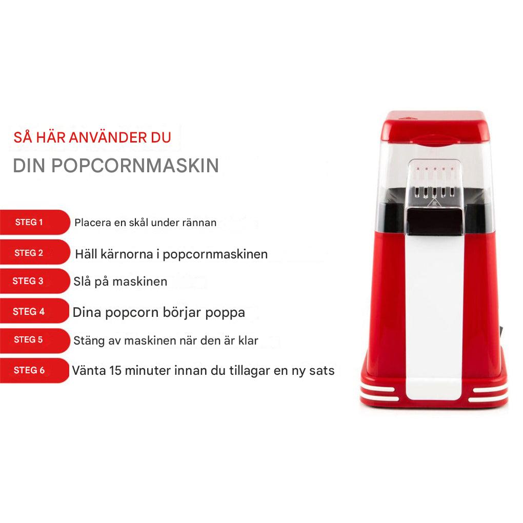 1200W elektrisk popcornmaskin