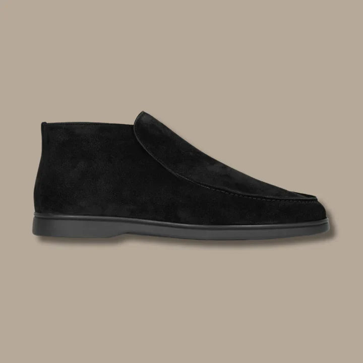 Herrloafers i børstet stof