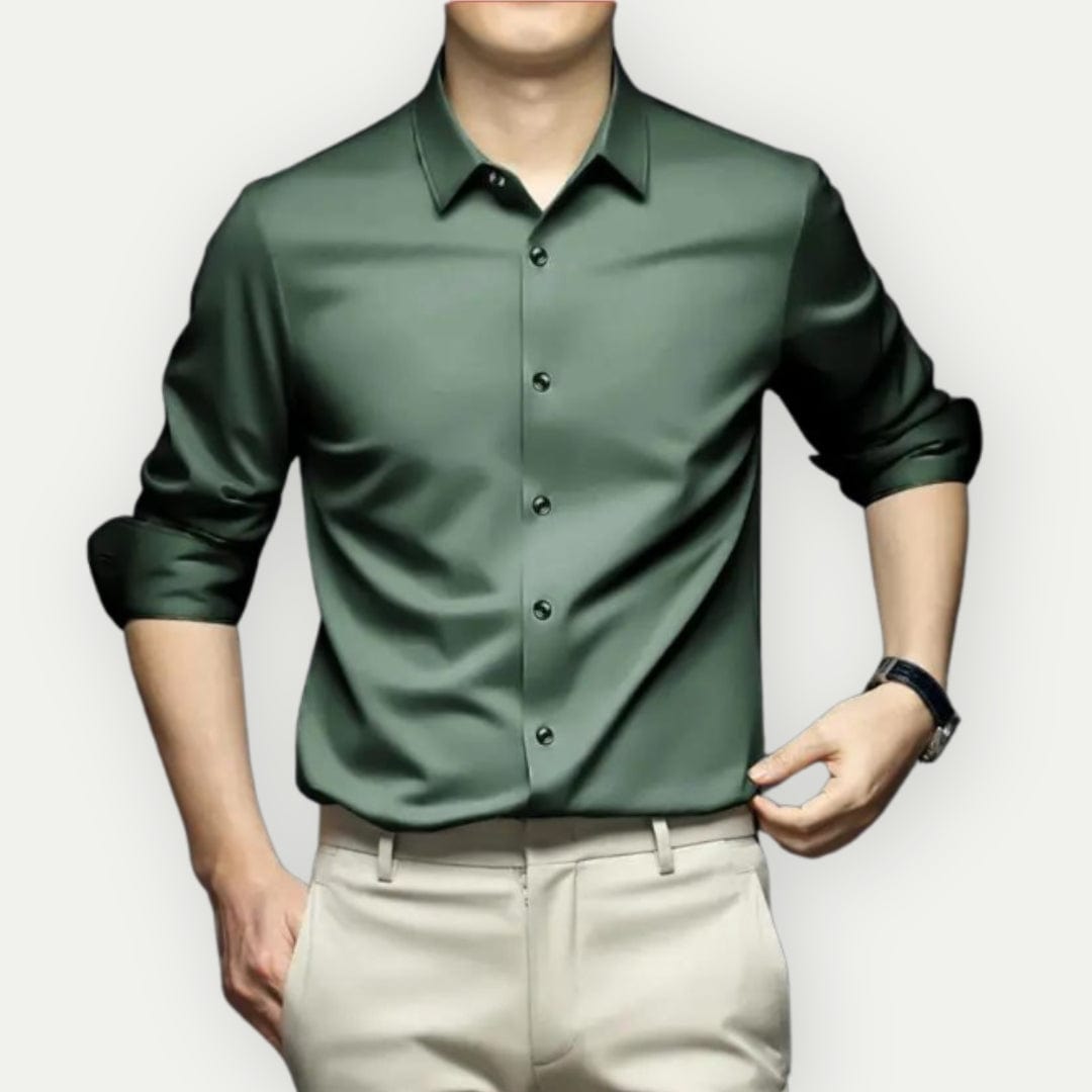 Stryge- og krølfri herreskjorte i moderne slim fit