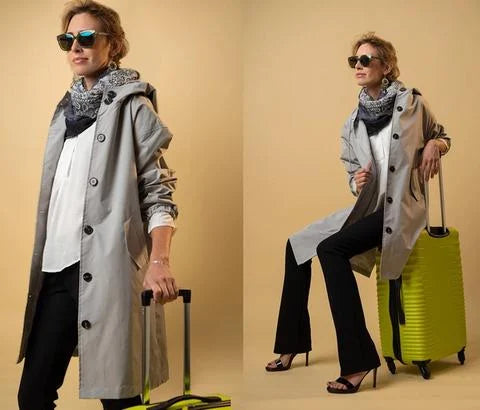 Maris Vandtæt Oversized Halvlængde Trenchcoat