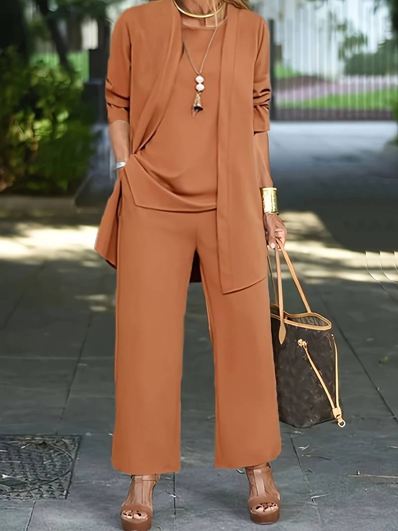 Elegant tredelad byxdress för damer