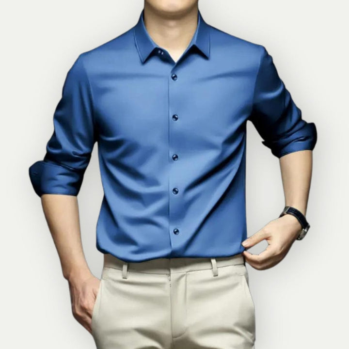 Stryge- og krølfri herreskjorte i moderne slim fit