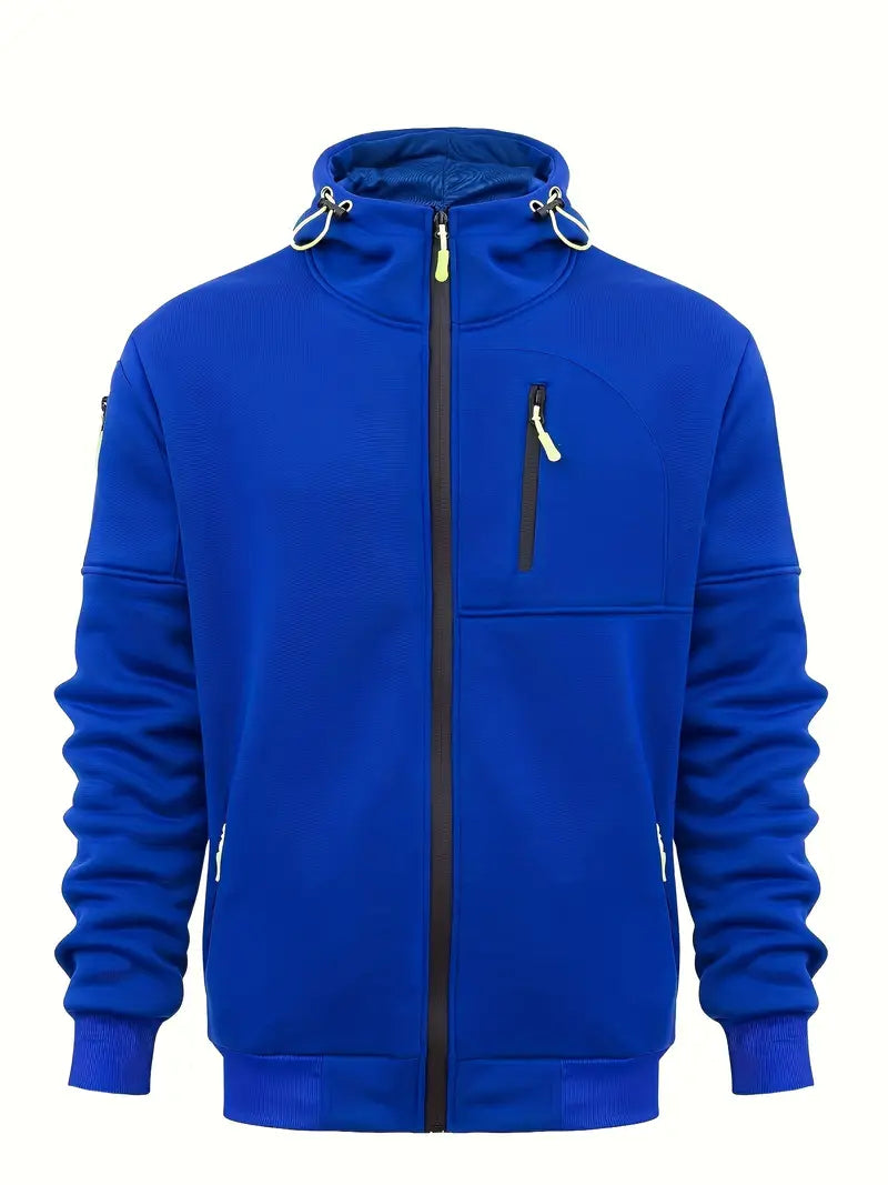 Darren - Enfarget herrejakke med hette, avslappede langermede hettegensere