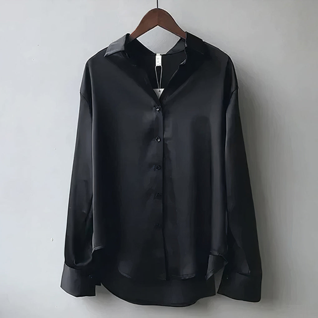 Elegant blus i satin