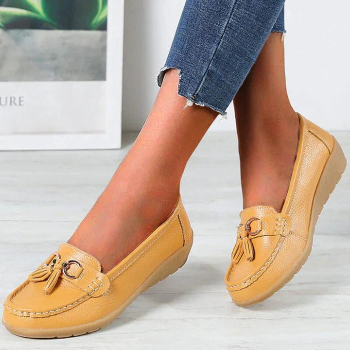 Retro kilklakkede loafers for kvinner