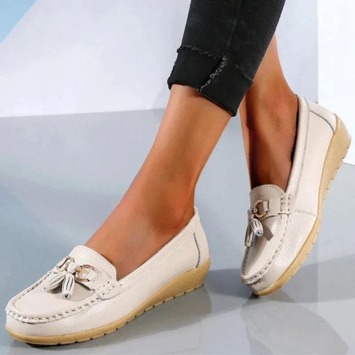 Retro kilklakkede loafers for kvinner