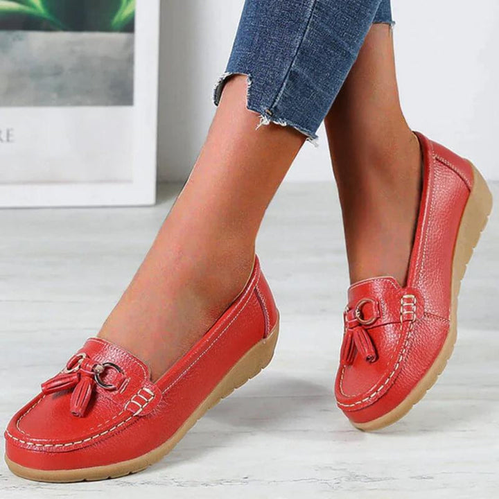 Retro kilklakkede loafers for kvinner