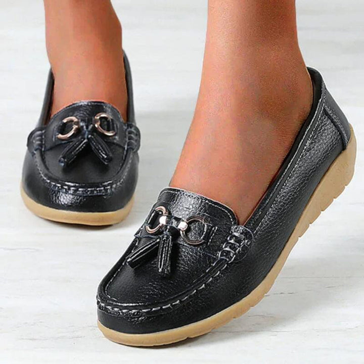 Retro kilklakkede loafers for kvinner