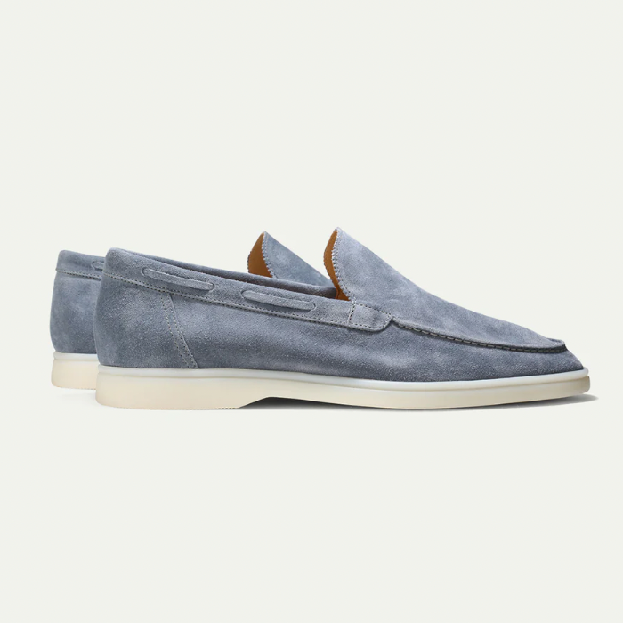 Lyxiga handgjorda loafers i mocka för herrar – tidlös elegans och komfort